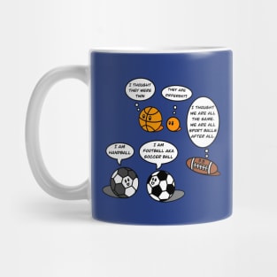 Cute football and handball Mug